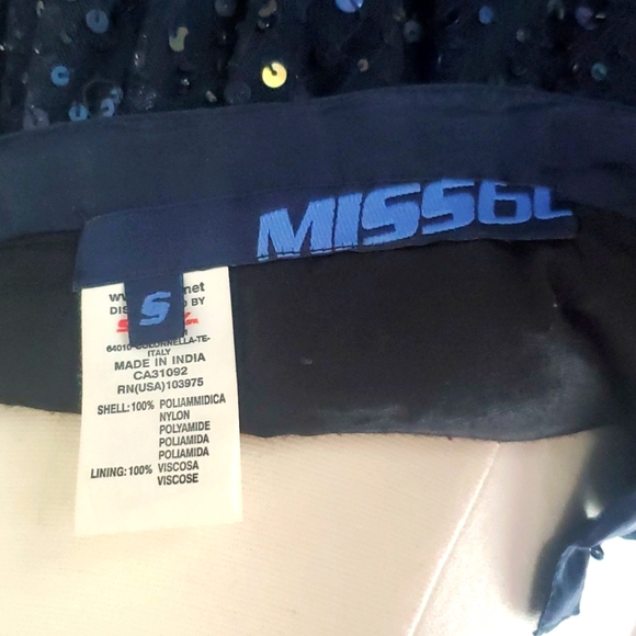 SzS Miss Sixty Navy Sequin Bubble Skirt - Picture 7 of 8